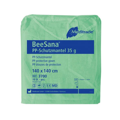 Manteau de protection BeeSana® PP pour le personnel et les visiteurs, paquet de 10