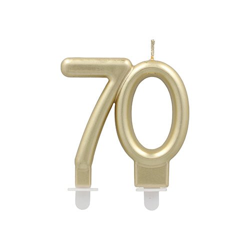 Les bougies d'anniversaire PAPSTAR GmbH avec support 7 cm "or" sont des bougies dorées avec support, idéales pour les anniversaires ou les célébrations de jalons.