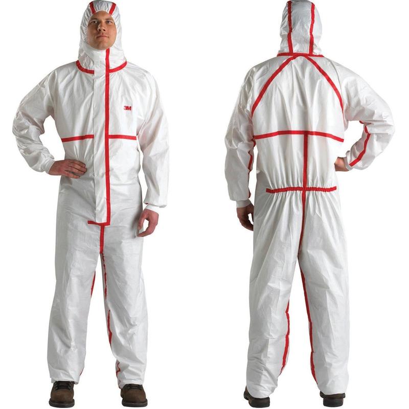 Combinaison de protection 3M™ 4565, blanc + rouge, type 4/5/6