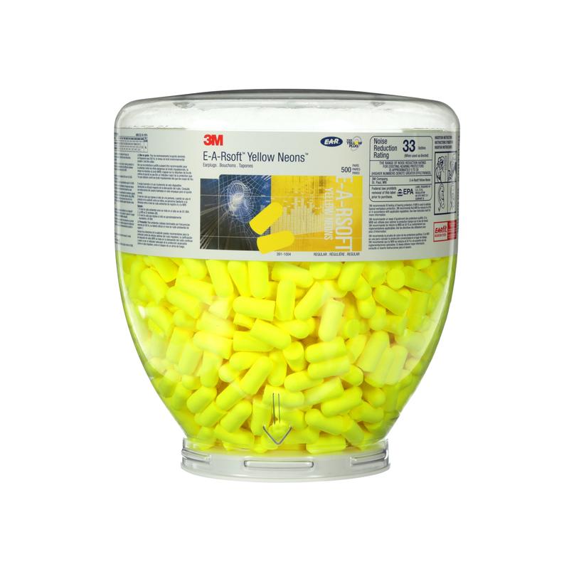 Bouchons d'oreille 3M™ E-A-Rsoft™ Yellow Neons™, flacon de recharge, 500/conteneur, PD-01-002 | Paquet (1 paire)