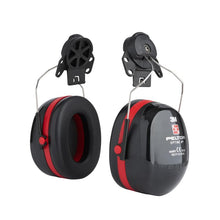 Cache-oreilles 3M™ PELTOR™ Optime™ III, noir/rouge, support pour casque, H540P3E-413-SV | Paquet (1 pièce)
