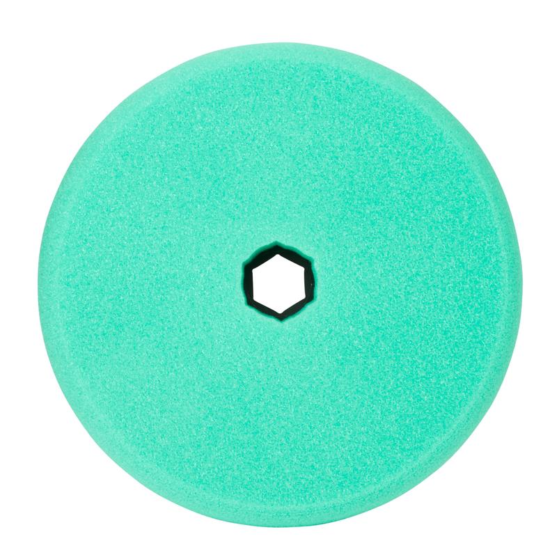 Tampon de mousse de polissage 3M™ Perfect-It™ grossier, système de connexion rapide, vert, plat, 150 mm, 50878 | Paquet (1 pièce)