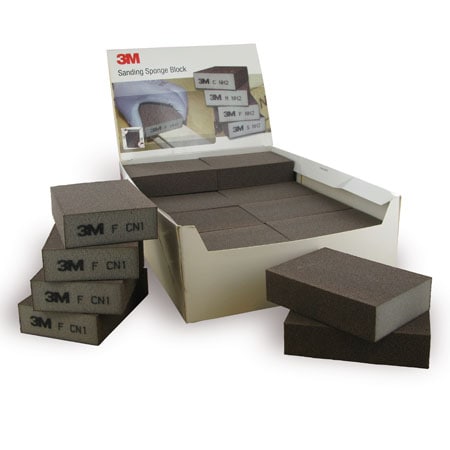 Éponges abrasives 3M™, 100 mm x 68 mm x 26 mm, FIN, quatre côtés | Paquet (1 pièce)