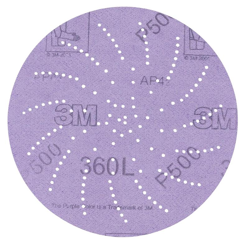 Disque de film 3M Xtract™ 360L, 152 mm, P500, multitrous | Paquet (100 pièces)