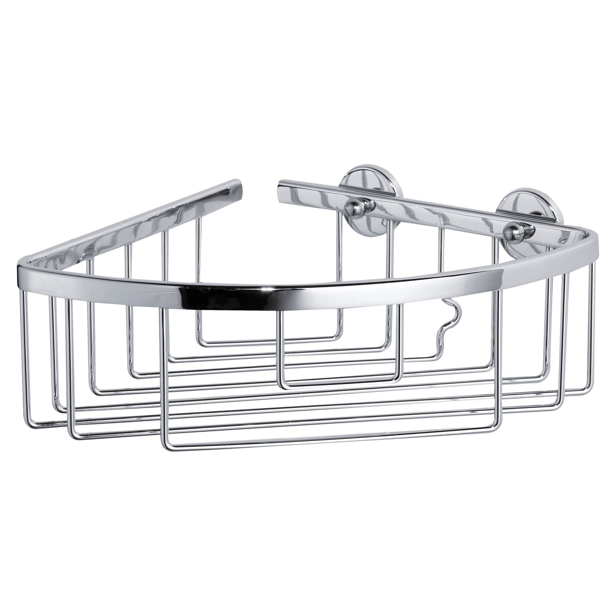Panier de douche d'angle tesa ALUXX à un étage, en aluminium chromé, avec solution de fixation adhésive