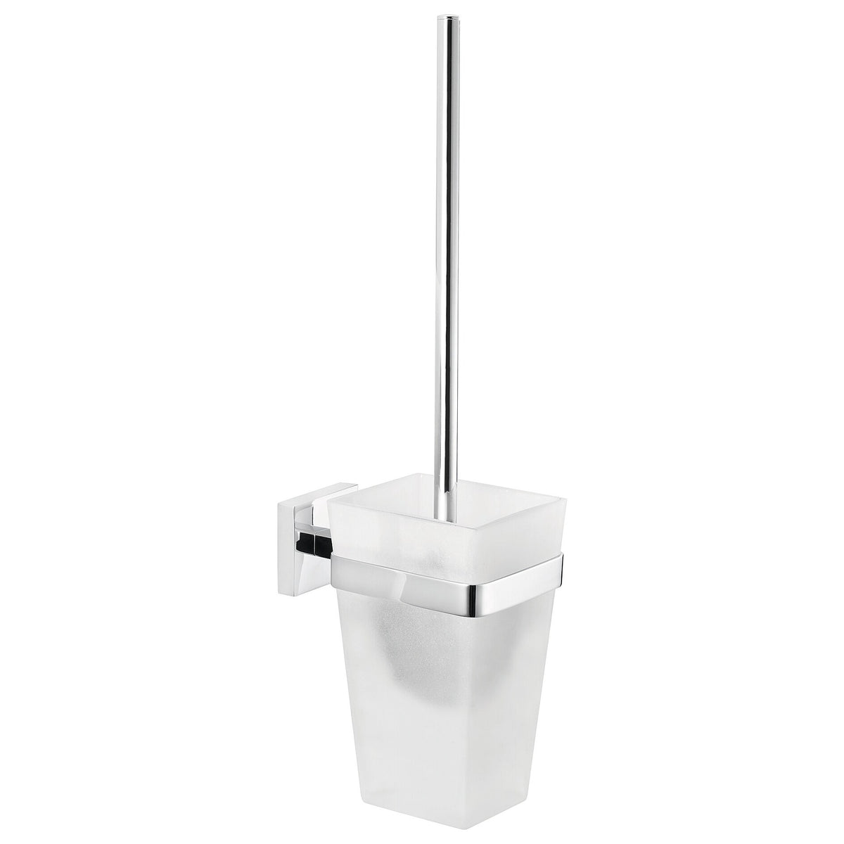 Ensemble de brosses de toilettes tesa DELUXXE, en métal chromé, avec solution adhésive incluse