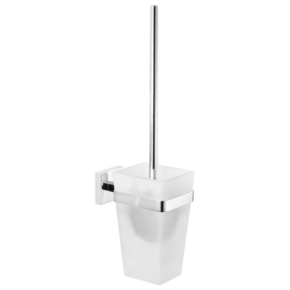 Ensemble de brosses de toilettes tesa DELUXXE, en métal chromé, avec solution adhésive incluse