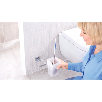 Ensemble de brosses de toilettes tesa DELUXXE, en métal chromé, avec solution adhésive – Mode d'emploi