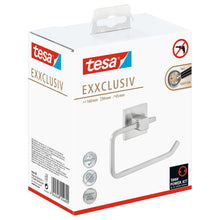 tesa EXXCLUSIV Toilettenpapierhalter, Edelstahloptik, Klebelösung
