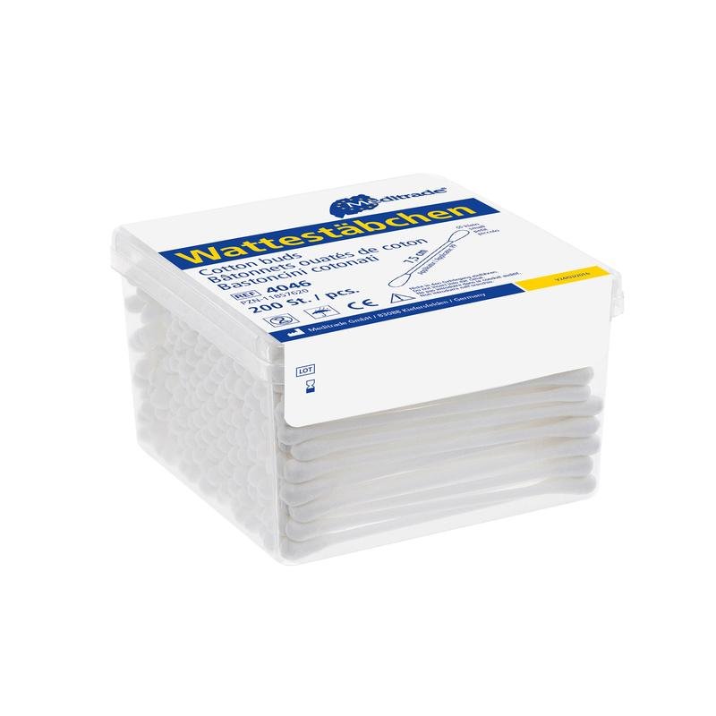 Cotons-tiges, longueur : 7,5 cm, petite tête, plastique | Paquet (2000 pièces)