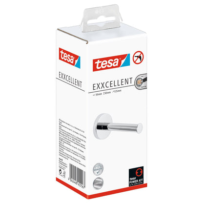 Support de rouleau de rechange tesa Exxcellent, en métal, chromé, avec colle incluse