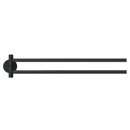 tesa MOON BLACK Handtuchhalter 2-armig, schwarz matt, inkl. Klebelösung