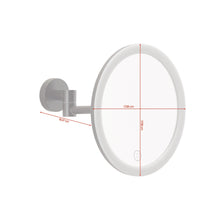 tesa VISIOON LED-Kosmetikspiegel Schwenkarm, selbstklebend, mattschwarz pulverbeschichtetes Metall, mattschwarzer Kunststoff
