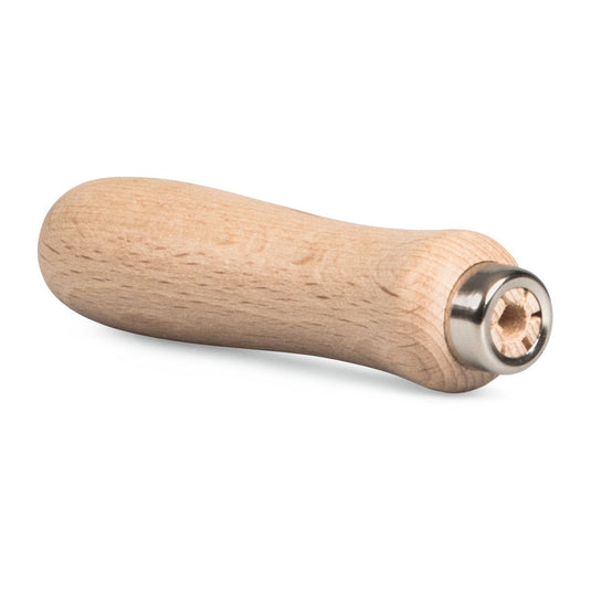 Le manche de lime Nölle Profi Brush de Nölle Profi Brush Bürsten- & Pinseltechnik e.K. dispose d'un manche en bois lisse avec une bague en métal, permettant un montage facile et confortable sur des outils ou des lames pour une application précise.