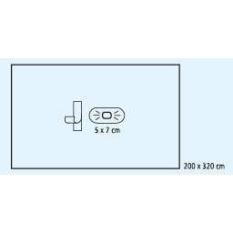 Tissu d'extrémité FD PP 245x320* 3cm* crêpe | Paquet (10 pièces)