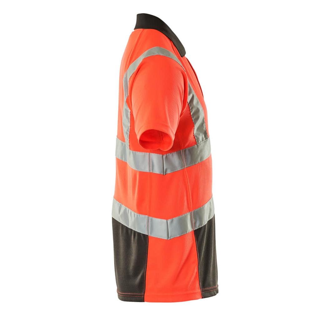 MASCOT® Polo Anadia, rouge haute visibilité/anthracite foncé