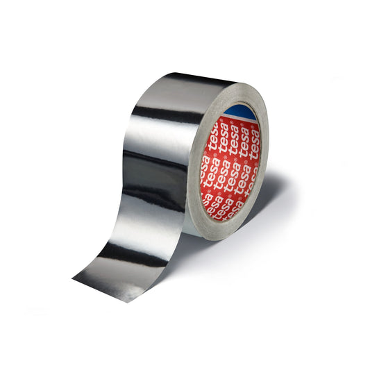 tesa 50565 Aluminium Aluminiumklebeband mit Liner, silber 50 m x 50 mm