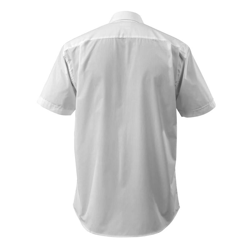 Chemise, manches courtes, coupe classique, blanc