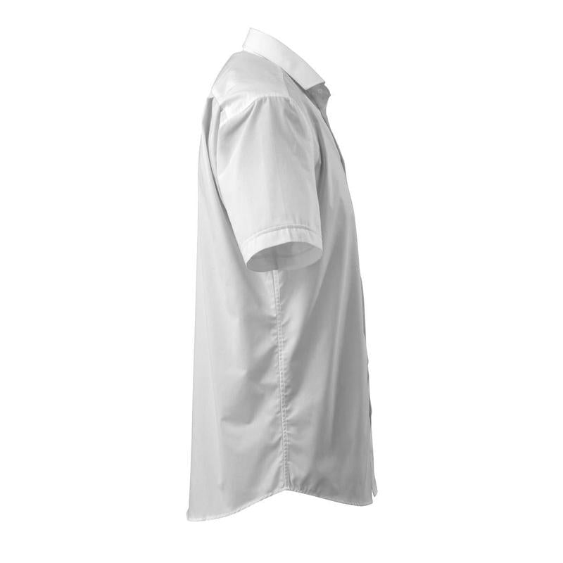 Chemise, manches courtes, coupe classique, blanc