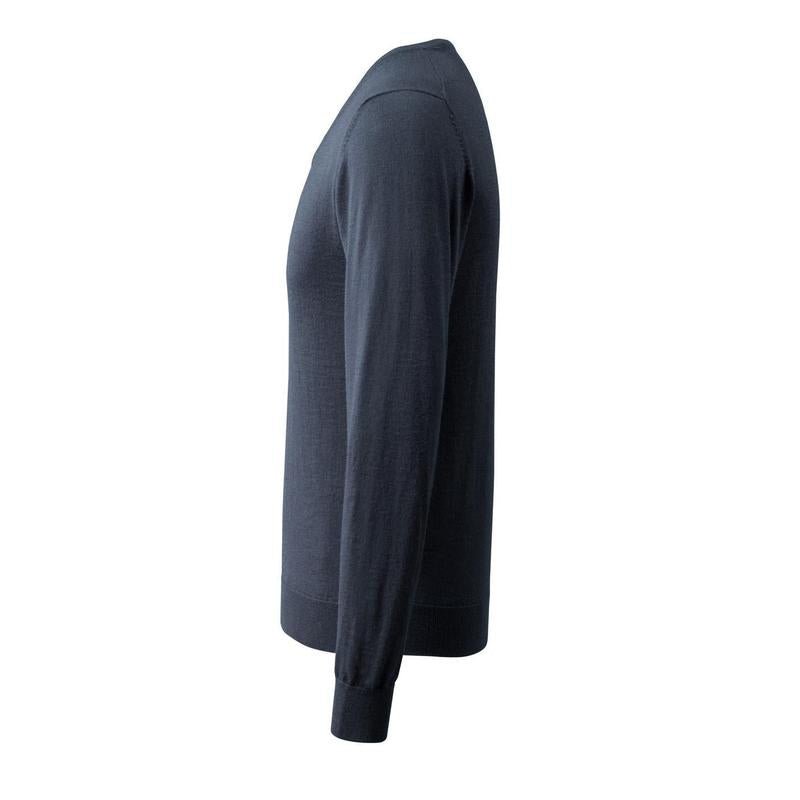Pull tricoté col V, pull tricoté en laine mérinos