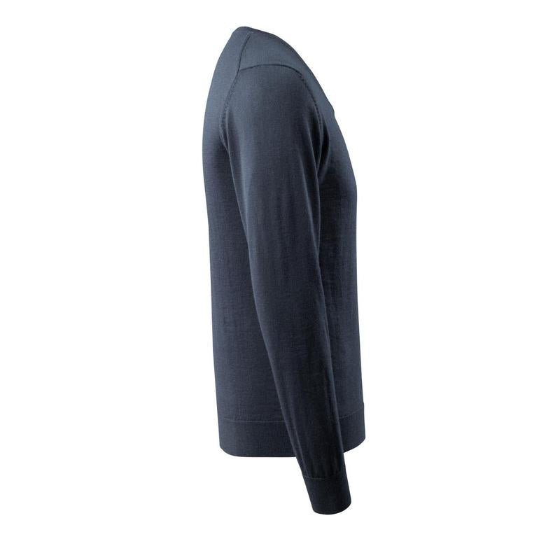 Pull tricoté col V, pull tricoté en laine mérinos