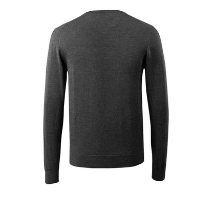 Pull tricoté col V, pull tricoté en laine mérinos