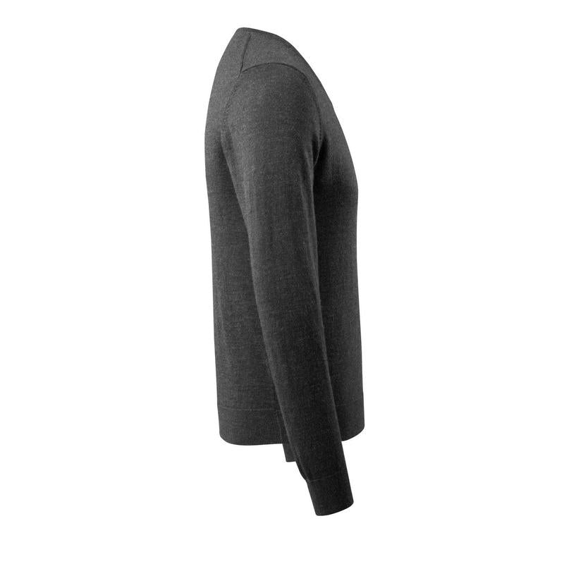 Pull tricoté col V, pull tricoté en laine mérinos