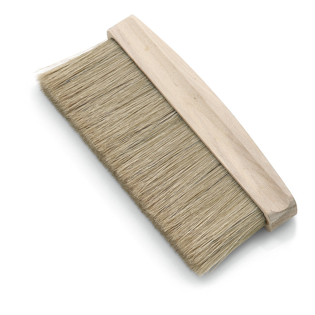 Der Nölle Profi Brush Maler-Abstauber (17 cm, helle Borstenmischung, 55 mm) von Nölle Profi Brush Bürsten- & Pinseltechnik e.K. verfügt über einen breiten Holzstiel und dichte helle Borsten - ideal für Renovierungsarbeiten. Abgebildet auf weißem Hintergrund.