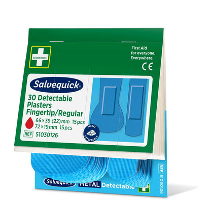 Pointe de doigt / bleu standard, 30 pièces par mine  | Paquet (30 pièces)