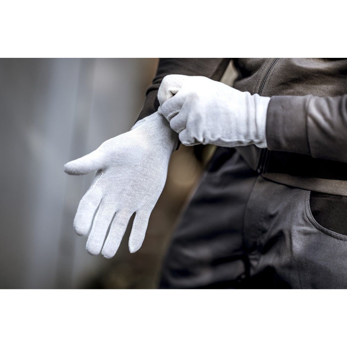 Gants en jersey de coton NITRAS, jersey de coton naturel | Paquet (12 paires)