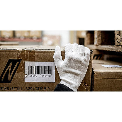 Gants en jersey de coton NITRAS, jersey de coton naturel | Paquet (12 paires)