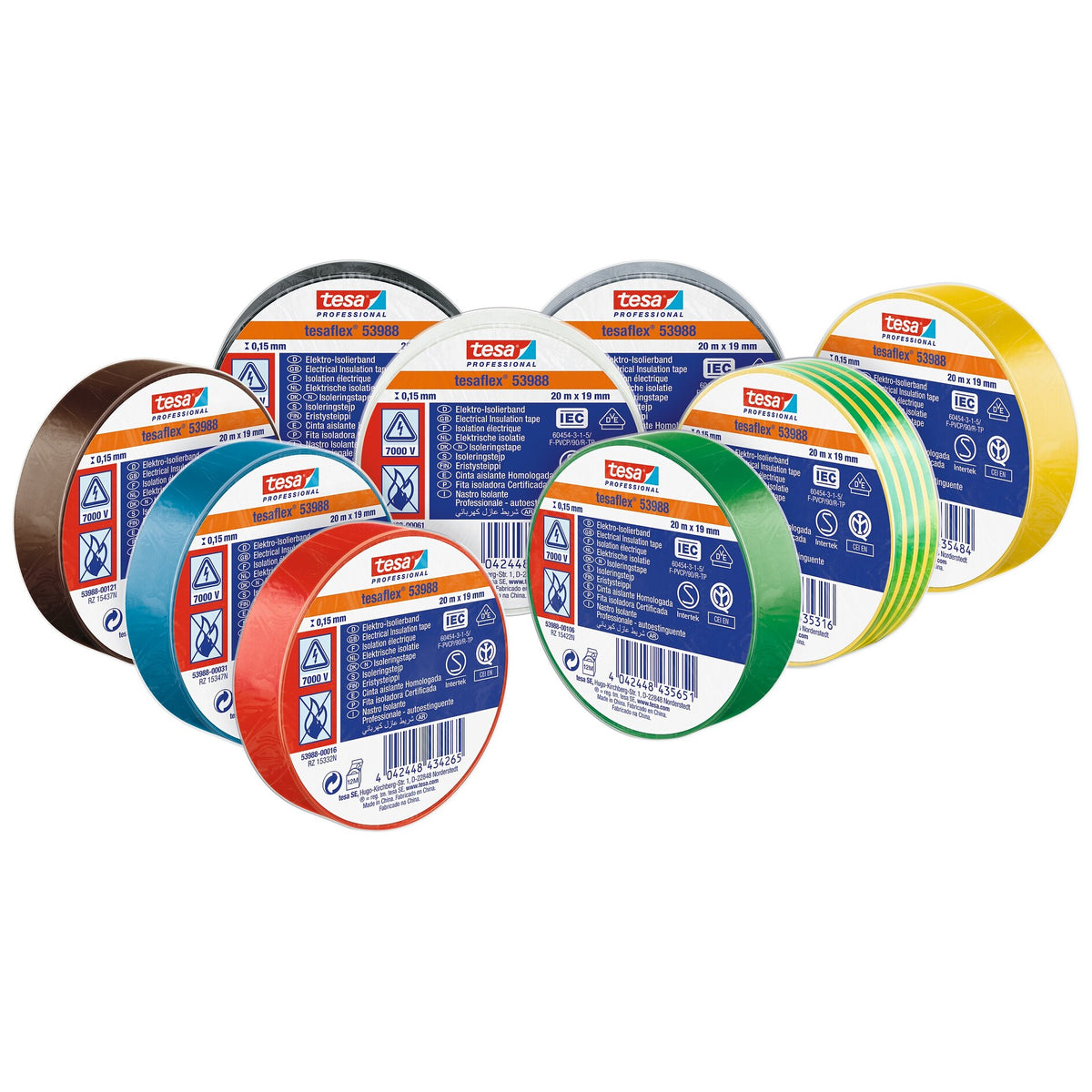 tesa Professional 53988 Isolierband 7000V – Sortiment