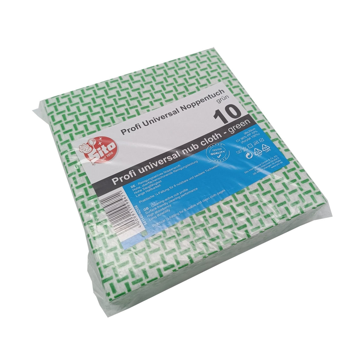 Sito Noppentuch Reiskorn 1/4 Faltung, 380 x 350 mm grün