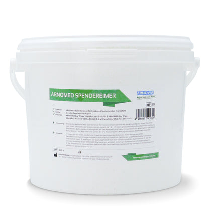 Seau distributeur ARNOMED pour rouleaux de tissu non tissé, idéal pour la désinfection | pièce (1 pièce)
