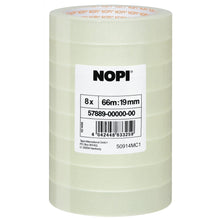 Film adhésif transparent tesa NOPI, 66 m x 19 mm