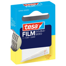 tesafilm DOUBLE-SIDED, transparent, dans une boîte pliante à suspendre, 7,5 m x 12 mm