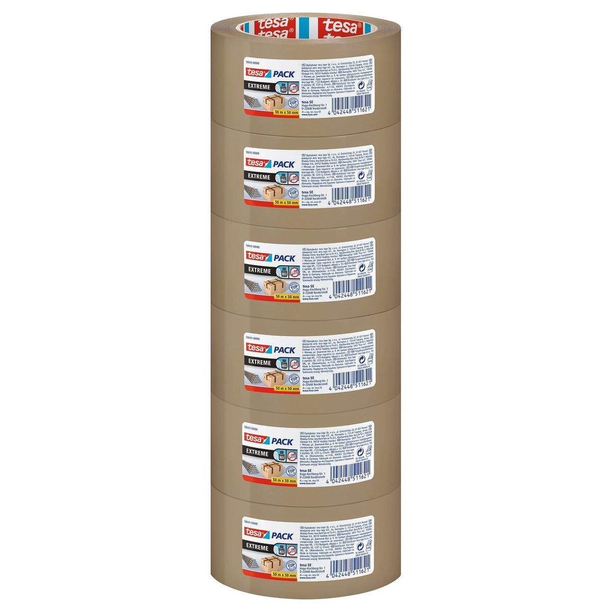 Ruban d'emballage Tesapack Ultra Strong, marron, 50 m x 50 mm