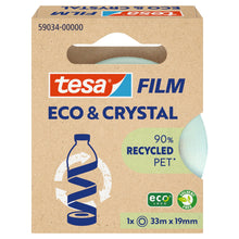 tesafilm Eco & Crystal, transparent, en boîte pliante à suspendre, 33 m x 19 mm