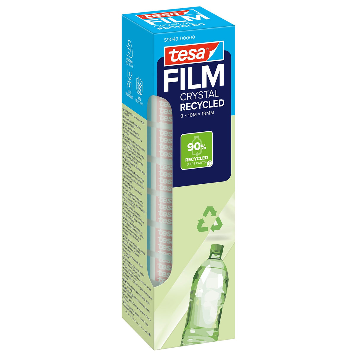 tesafilm CRYSTAL RECYCLED, transparent 10 m x 19 mm