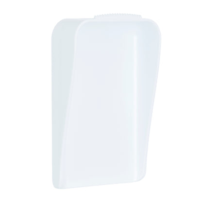 Der Command™ Leinwandaufhänger der 3M Deutschland GmbH ist ein weißer, rechteckiger Kunststoffbehälter mit abgerundeten Kanten und einer leicht gewölbten Vorderseite, der auf einem schlichten weißen Hintergrund abgebildet ist.