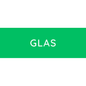 Le grand autocollant coloré Novocal pour matières recyclables, avec le texte : Verre (Vert) montre "VERRE" en lettres majuscules blanches sur un fond vert vif - idéal comme autocollant pour déchets de verre afin de soutenir le tri des déchets de verre. L'emballage contient 1 pièce.