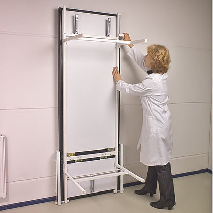 Wandklapp-Ruheraumliege Stahl Kopfteil verst. senkr. Schwarz