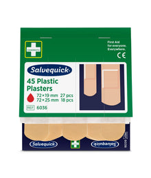 Pansements en plastique, 45 pièces/recharge  | Boîte (45 pièces)