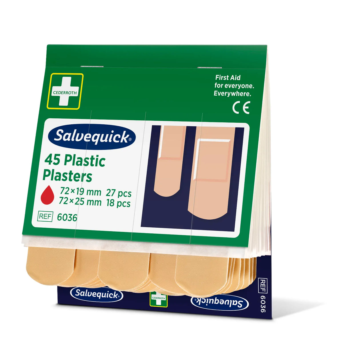 Pansements en plastique, 45 pièces/recharge  | Boîte (45 pièces)