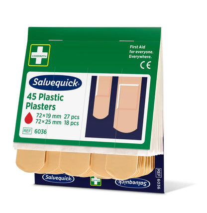 Pansements en plastique, 45 pièces/recharge  | Boîte (45 pièces)