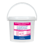 Un seau en plastique blanc de 3,6 kg de Dr. Schnell SENSOX Hygiène du linge, poudre désinfectante sans phosphate, répertoriée VAH, de DR.SCHNELL GmbH & Co. KGaA. L'étiquette allemande montre des machines à laver roses et une poignée pour un transport facile.