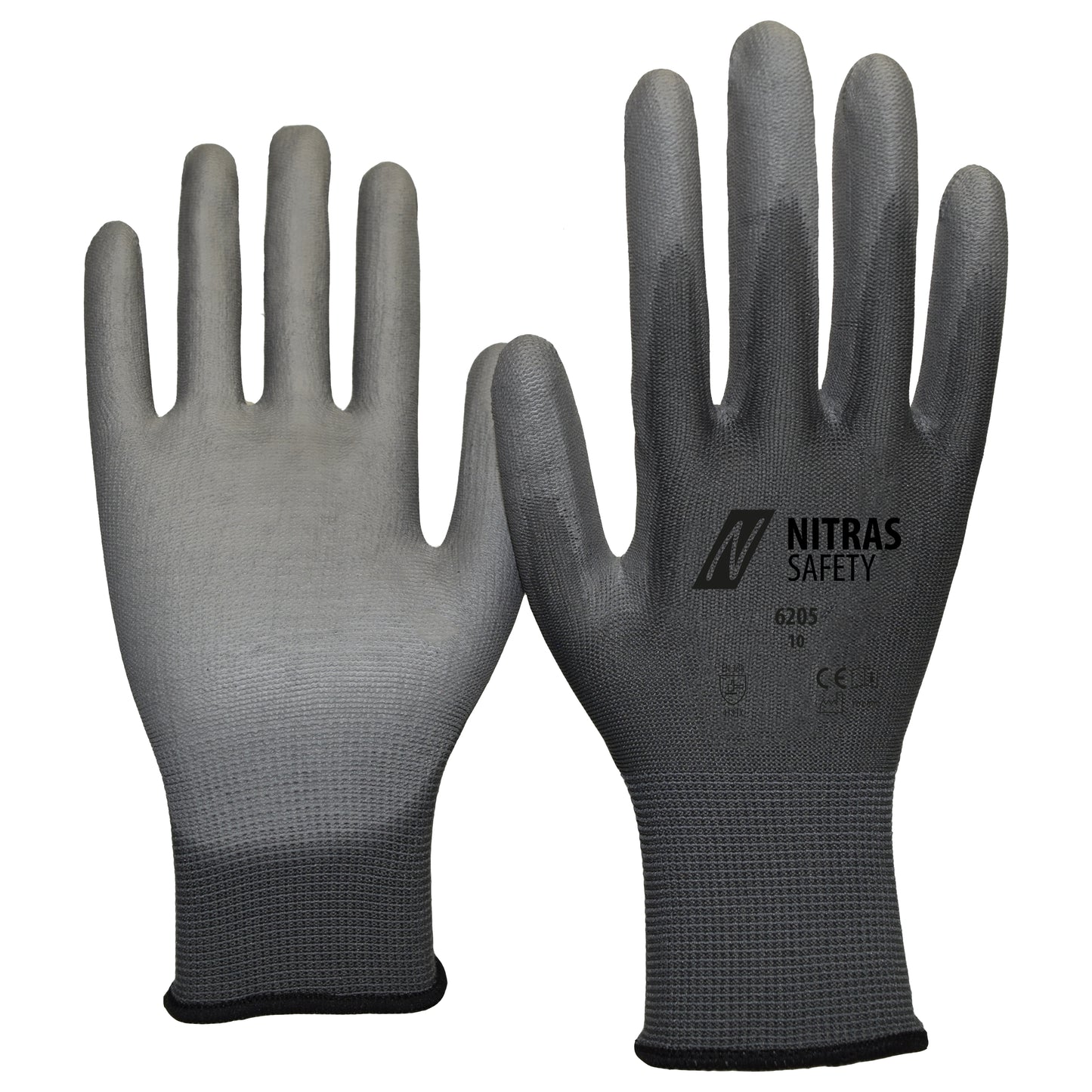 Gants en nylon NITRAS, gris