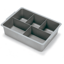 Plateau de rangement Numatic profondeur 120 mm avec compartiments, gris | Paquet (1 pièce)