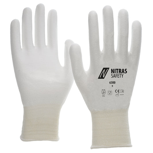Gants de protection contre les coupures NITRAS, blancs