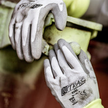 Gants de protection contre les coupures NITRAS, blanc / gris